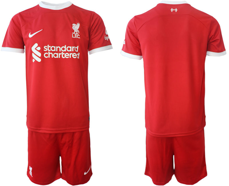 Men 2023-2024 Club Liverpool home blank red Soccer Jersey->cleveland indians->MLB Jersey